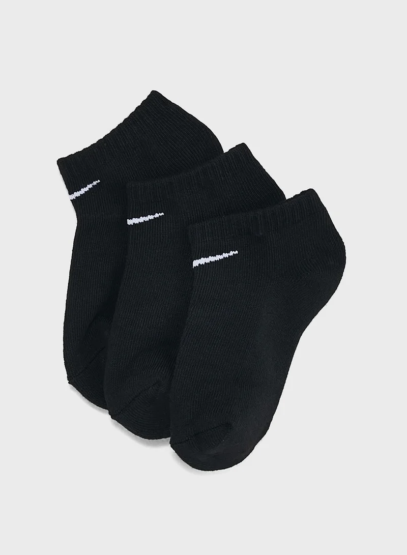 Nike Kids 3 Pack Basic No Show Socks