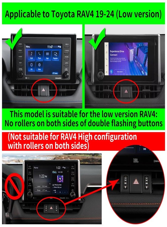 Musttrue Car Phone Holder for 2019-2025 Toyota RAV4 LX XLE, Hybrid LE SE Woodland, Prime SE Auto Accessories Navigation Bracket Interior Decoration Mobile Cell Mount Case - Image 3