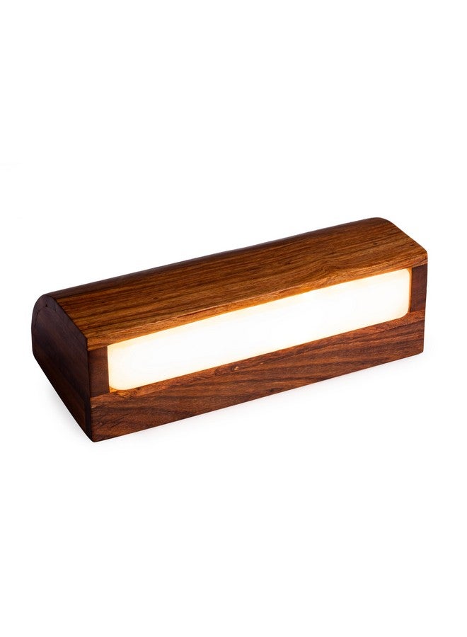 Green House Green House Handmade Sheesham Wood Wall Lamp | Picture/Dressing/Mirror/Vanity/Washbasin/Focus Light | 10W Tri-Colour LED | 9 Inches Wide | Home Decor Lighting for Bedroom, Living Room  - Image 5