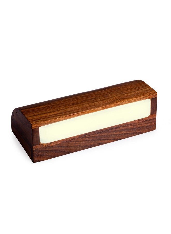 Green House Green House Handmade Sheesham Wood Wall Lamp | Picture/Dressing/Mirror/Vanity/Washbasin/Focus Light | 10W Tri-Colour LED | 9 Inches Wide | Home Decor Lighting for Bedroom, Living Room  - Image 3