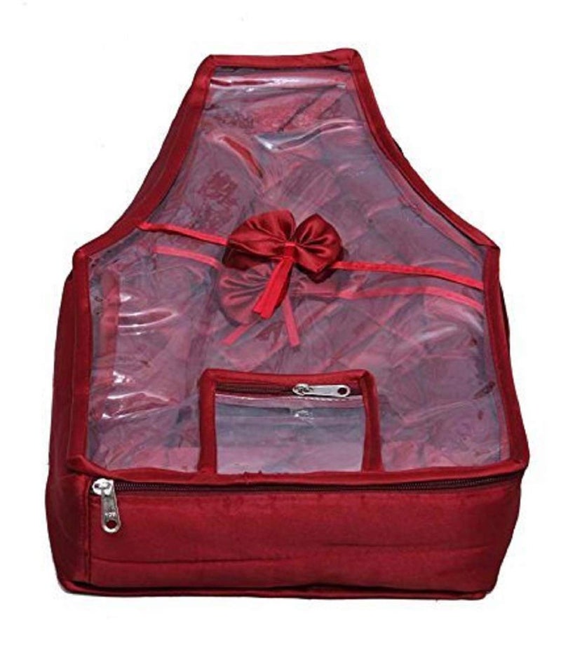 Kuber Industries Blouse Cover in Maroon Satin Fabric Set of 3 PcsMultiStandardKI8033_1 - Image 2