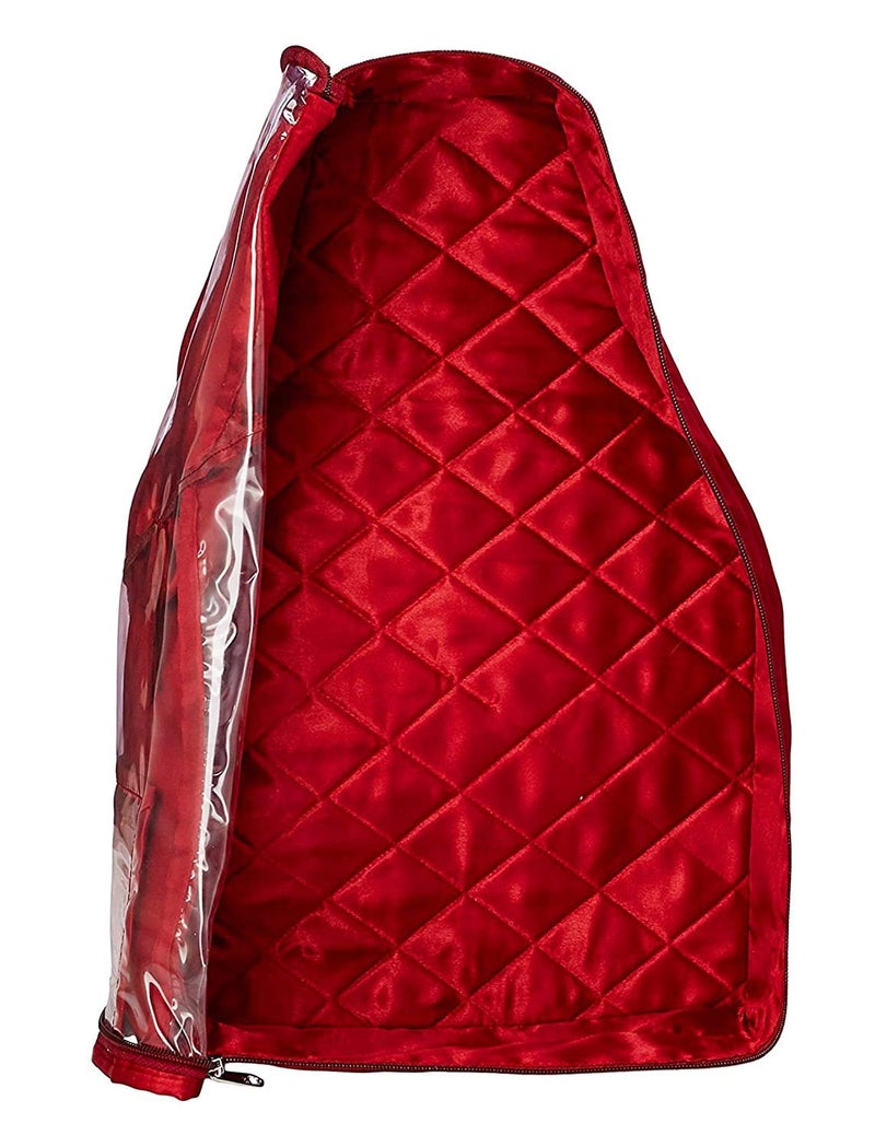 Kuber Industries Blouse Cover in Maroon Satin Fabric Set of 3 PcsMultiStandardKI8033_1 - Image 3