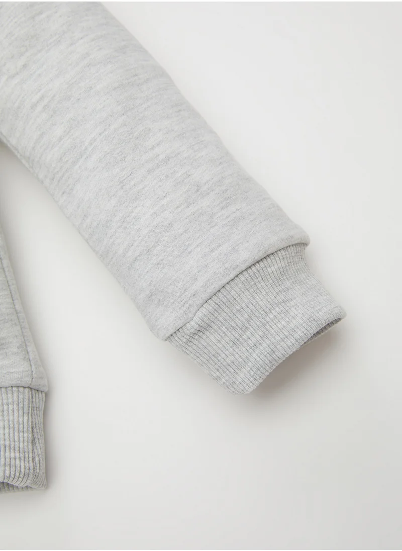 DeFacto Color Block Soft Fleece-Lined Sweatshirt And Jogger 2-Piece Set
