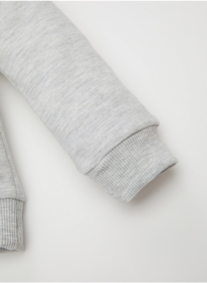 DeFacto - Color Block Soft Fleece-Lined Sweatshirt And Jogger 2-Piece Set - Image 1
