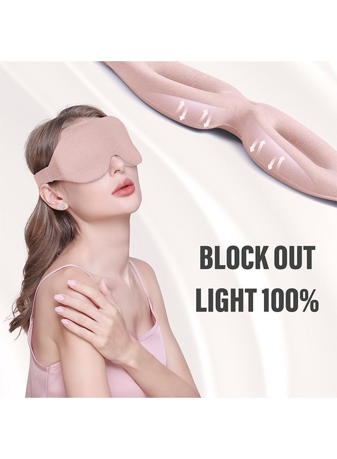 إم إكس إن 3 قطع من أقنعة العين للنوم، قناع عين ثلاثي الأبعاد للنوم الجانبي، غطاء للعين مريح بدون ضغط أثناء الليل مع حزام قابل للتعديل للسفر - Image 3