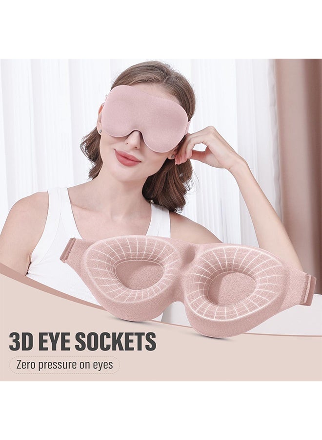 إم إكس إن 3 قطع من أقنعة العين للنوم، قناع عين ثلاثي الأبعاد للنوم الجانبي، غطاء للعين مريح بدون ضغط أثناء الليل مع حزام قابل للتعديل للسفر - Image 4