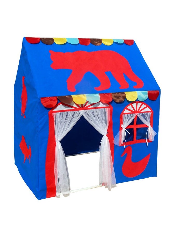 HomeCute Homecute Hut Type Kids Toys Small Size Play Tent House for Boys and Girls (Blue Animal)  - Image 1