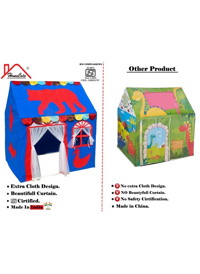 HomeCute Homecute Hut Type Kids Toys Small Size Play Tent House for Boys and Girls (Blue Animal)  - Image 4