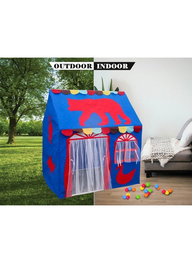 HomeCute Homecute Hut Type Kids Toys Small Size Play Tent House for Boys and Girls (Blue Animal)  - Image 5