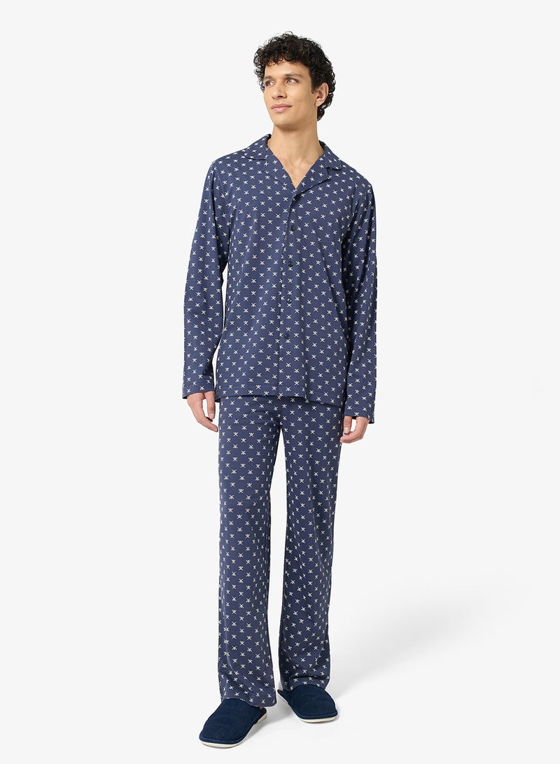 Hackett Casual Regular Fit Shirt And Pajama Set - Image 5