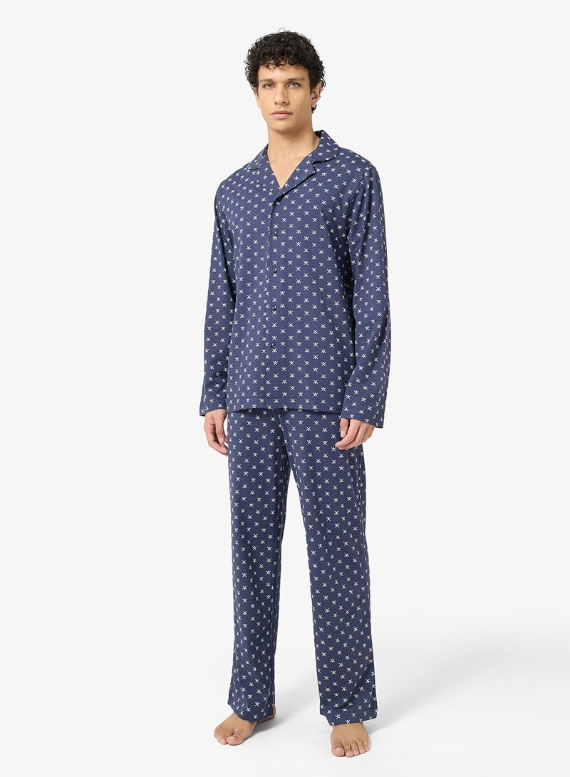 Hackett Casual Regular Fit Shirt And Pajama Set - Image 1