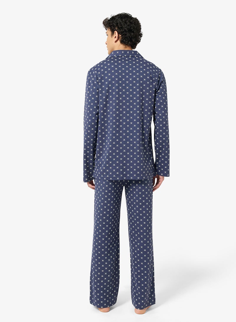 Hackett Casual Regular Fit Shirt And Pajama Set - Image 2