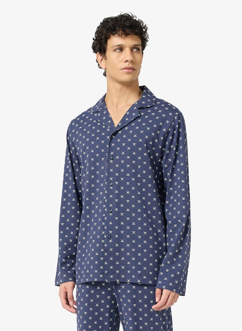 Hackett Casual Regular Fit Shirt And Pajama Set - Image 3