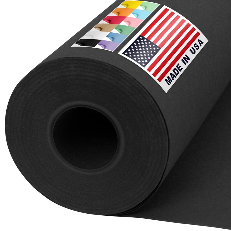 Paclord 36" x 1200" USA Made Black Kraft Paper Roll, 45 lbs Thickness, American Quality Paper for School, Crafts, Art, Bulletin Board - Odorless, Non-Toxic, Safe for Kids - Image 1
