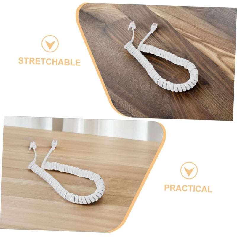 3Pcs Stretchable Coiled Phone Cord For Landline Durable Tangle Free Receiver Wire Easy Installation Multiple Device Compatibility - Image 4