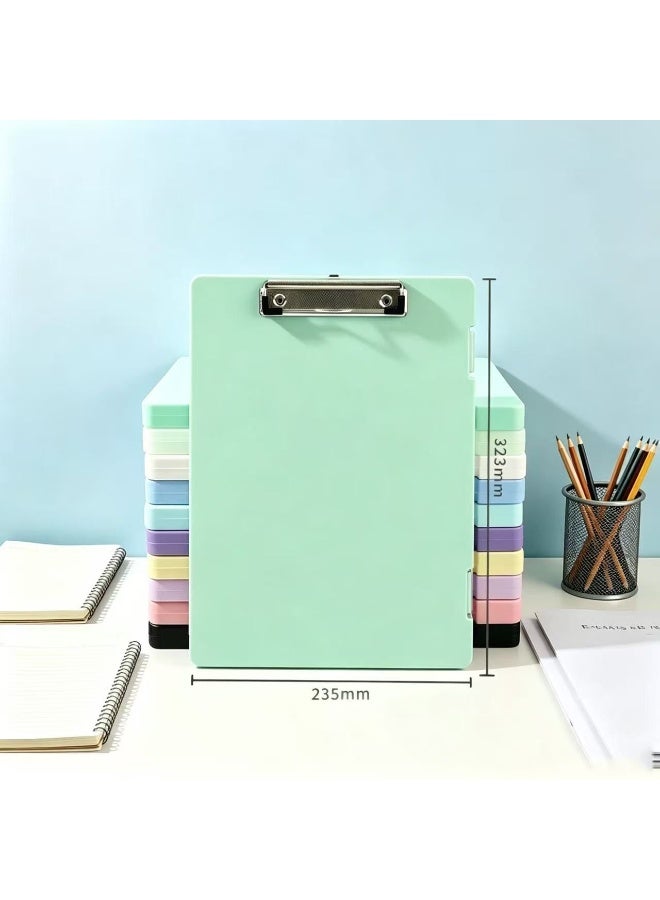 HPRT A4 File Storage Box with Strong Clip, 2-in-1 Plastic Document Organizer and Writing Board with Pen Slot, Holds About 140 Sheets for School and Office (Green, 32.3 × 23.5 × 2.5 cm) - Image 2