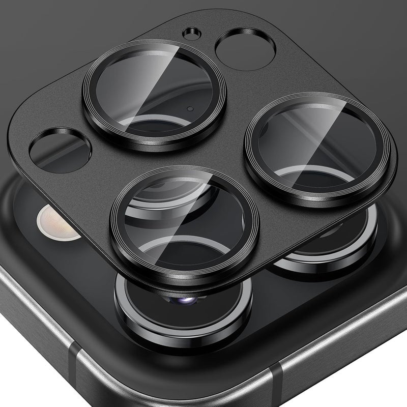 Tensea for iPhone 16 Pro/iPhone 16 Pro Max/iPhone 15 Pro/iPhone 15 Pro Max Camera Lens Protector, Metal Aluminum Alloy Tempered Glass Cover Camera Screen Protector Accessories, Case Friendly - Image 1