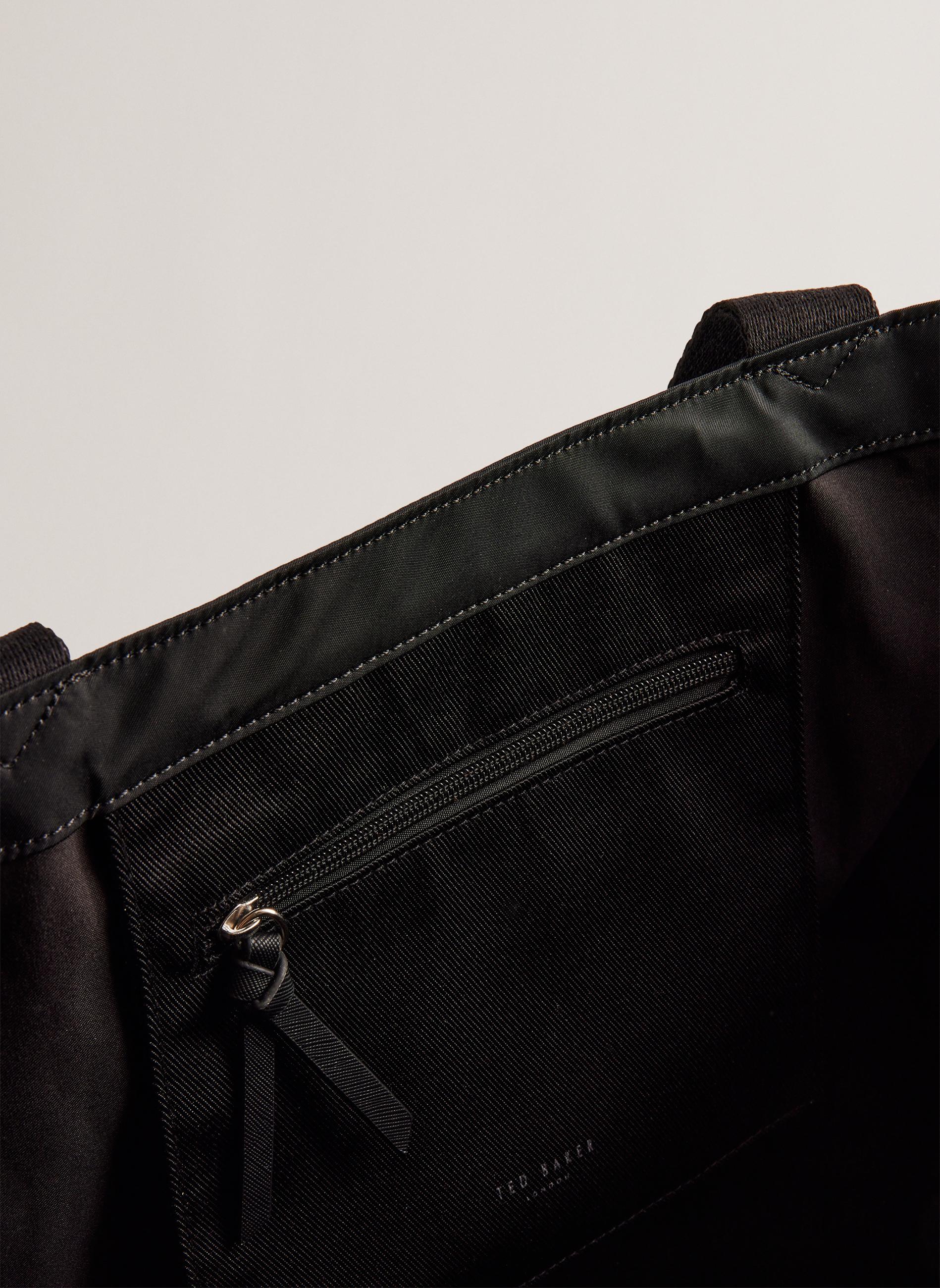 関税込【TED BAKER】Kattss ロゴ トートバッグ ブラック Ted Baker Kattss Tote bag polyamide black - 277907-BLACK-TB