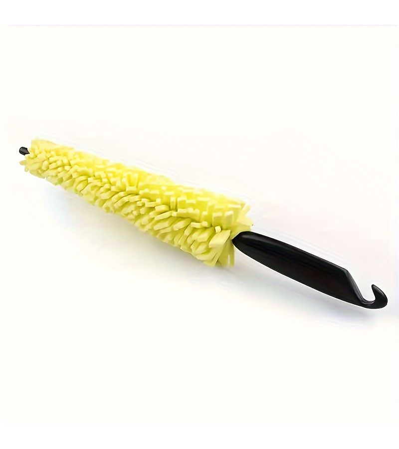 Yellow 4S Auto Detailing Cleaning Brush Set With Wheel Hub Crevice Brush - Image 3