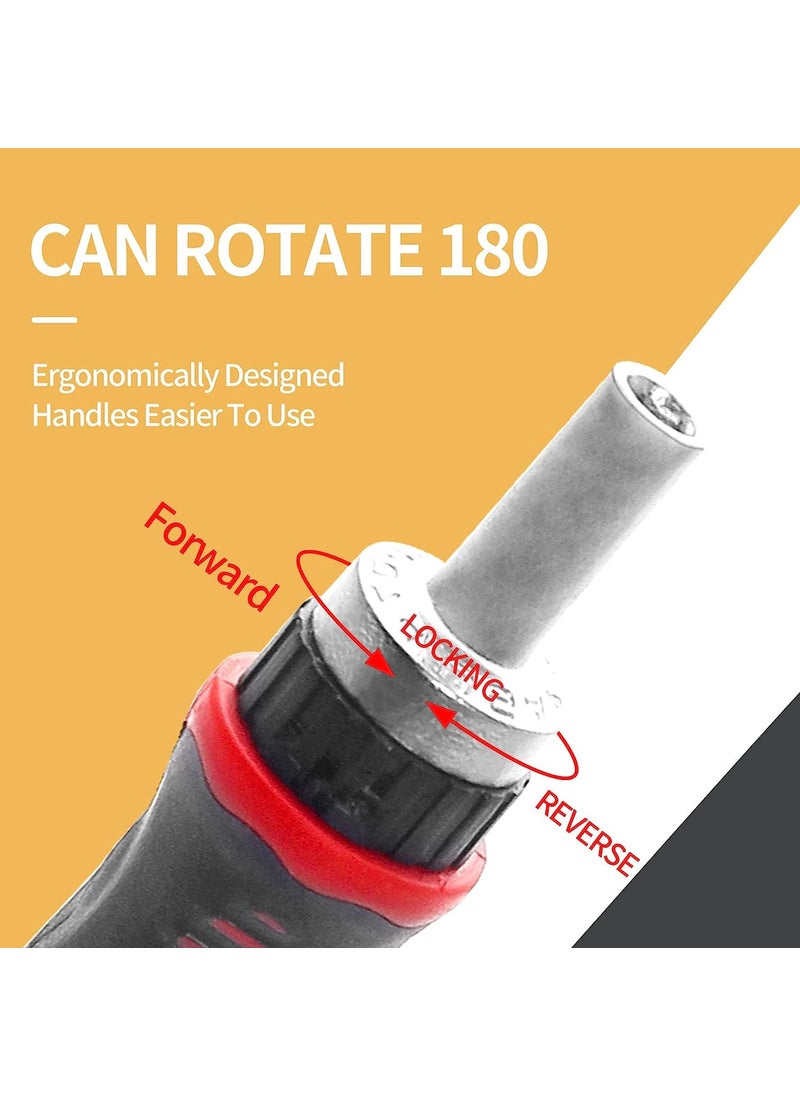 Cpixen Cpixen Precision Ratchet Screwdriver Set 61 in 1 Household Screwdriver Home Repair Tool Kit, Disassemble Magnetic Rotatable Ratchet Screwdriver Kit for Furniture/Car/Computer/Electronics Maintenance  - Image 4