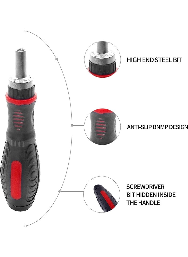 Cpixen Cpixen Precision Ratchet Screwdriver Set 61 in 1 Household Screwdriver Home Repair Tool Kit, Disassemble Magnetic Rotatable Ratchet Screwdriver Kit for Furniture/Car/Computer/Electronics Maintenance  - Image 5