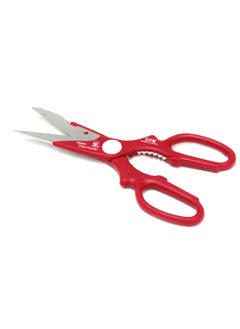 PARTNER Multi-Purpose Kitchen Scissors with Scale Remover  Japan Made | Stainless Steel Blades | Red Handle  - Image 1