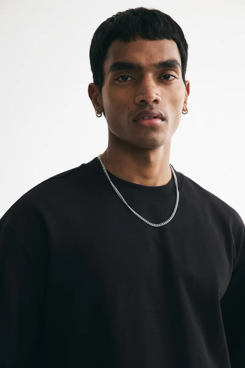 H&M  Relaxed Fit Boxy cotton T-shirt for Men | Best Price UAE