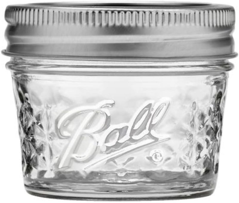 Ball Wide Mouth Quilted Crystal Jelly Jars with Lids and Bands, Used for Canning, Pickling, Juice, Jam, Jelly, Quarter Pint Size (4 Ounce (Pack of 6)) - Image 2