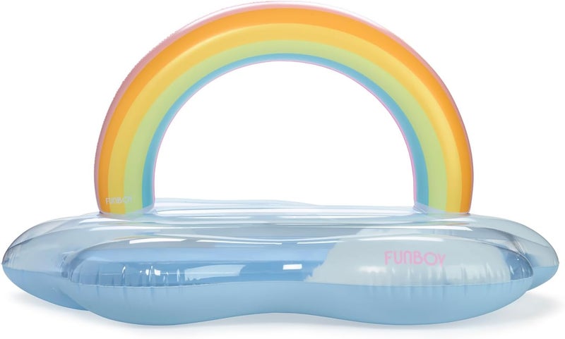 FUNBOY Giant Rainbow Cloud Pool Float 6 FT Long with Large Arching Rainbow and Floating Cloud Effect Perfect for a Summer Pool Party Large - Image 1