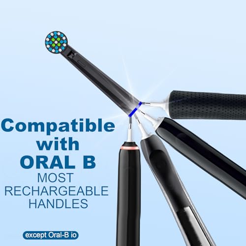 MOFELE Replacement Heads Compatible with Braun Oral B Pro 1000, Genius X, Smart 1500 Electric Toothbrush, 8 Pcs Precision Brush Heads Refills Compatible with Oral B (Black) - Image 2