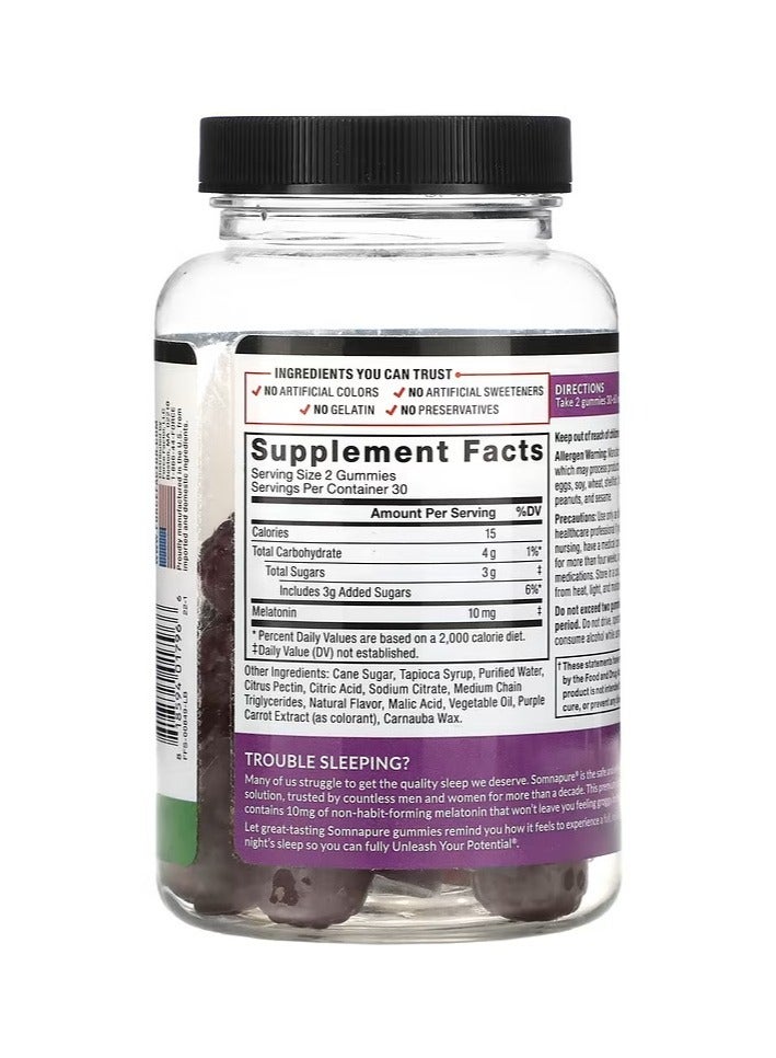 فوريس فاكتور أقراص مضغ ميلاتونين رائعة المذاق،يساعد على النوم والاستيقاظ بنشاط ، 10 ملجم، 60 علكة (5 ملجم لكل علكة) - Image 3