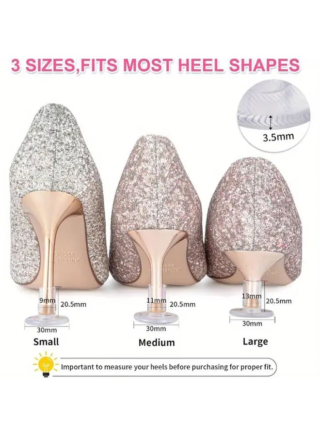 21 Pairs Heel Stoppers For Grass And Uneven Floors High Heel Protectors S M L Sizes - Image 2