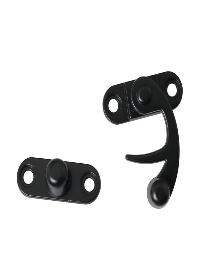 DGBRSM 2pcs Antique Hook Hasp Latch Black Padlock Hasp Hook Lock for Jewelry Box Cabinet Toolbox Suitcase - Image 4