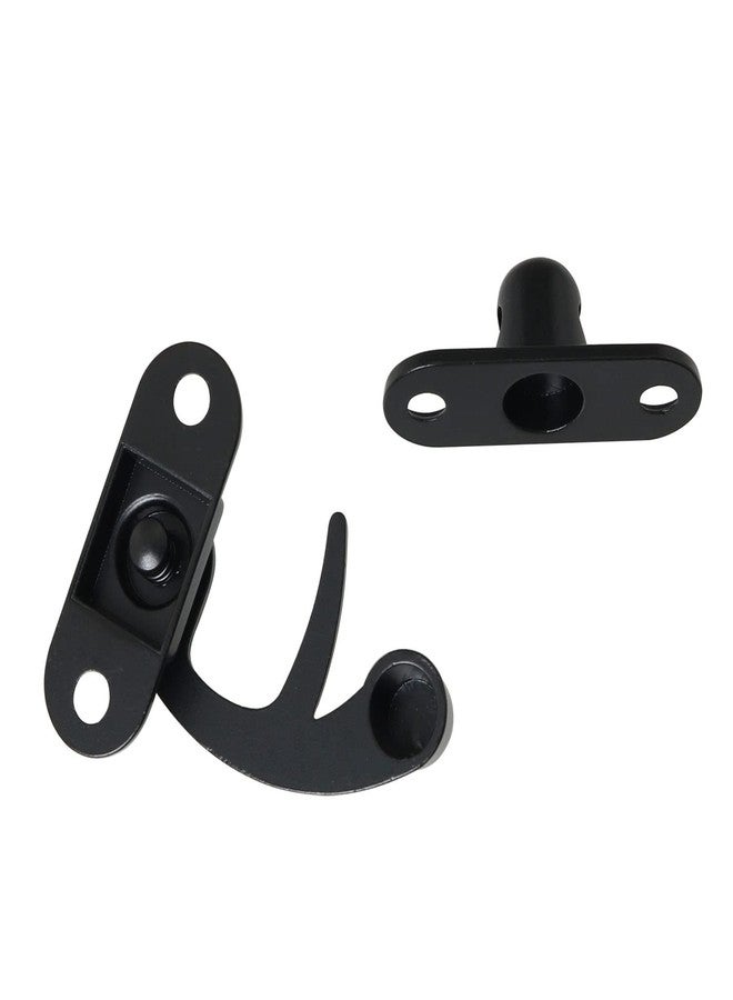 DGBRSM 2pcs Antique Hook Hasp Latch Black Padlock Hasp Hook Lock for Jewelry Box Cabinet Toolbox Suitcase - Image 3