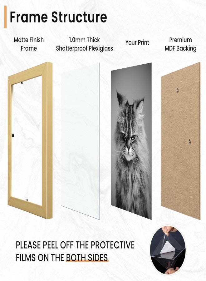Venusmiles 15 Pack Picture Frames Collage Wall Decor, Gallery Frame Set for Wall Mounting or Tabletop Display, Multi Sizes Including 3pcs 8x10, 6pcs 5x7, 6pcs 4x6, Gold - Image 5