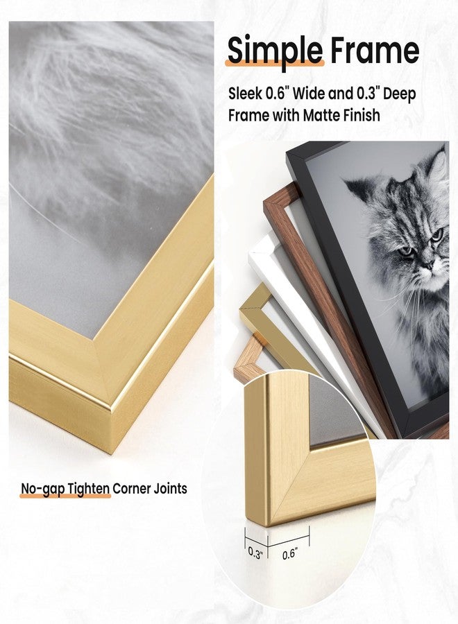 Venusmiles 15 Pack Picture Frames Collage Wall Decor, Gallery Frame Set for Wall Mounting or Tabletop Display, Multi Sizes Including 3pcs 8x10, 6pcs 5x7, 6pcs 4x6, Gold - Image 4