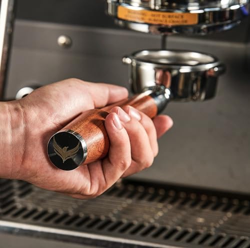 KNODOS 54mm Bottomless Portafilter Breville Compatible Rosewood Handle & Naked 18-21 Gram Filter Basket Included Fits Barista Express, Pro, Touch, Bambino Plus, Infuser, Duo Temp Pro Impress - Image 1