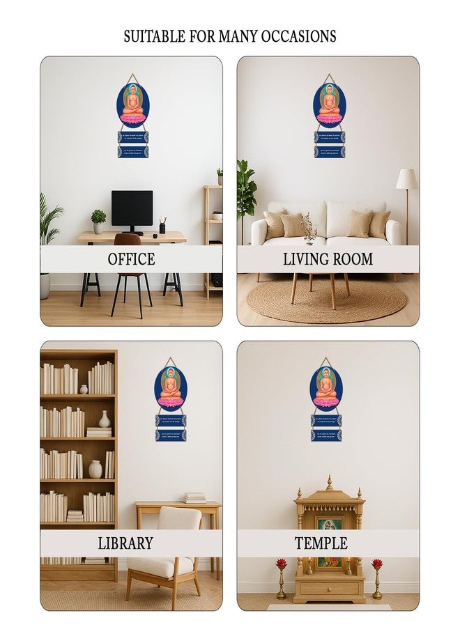 Kaameri Bazaar Jina Wall Hanging for Living Room | Positive Thought Jinas Hanging | Tirthankaras Namaskar or Namokar Mantra - Image 4