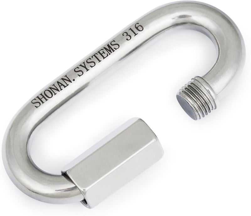 Shonan.Systems روابط سريعة من سلسلة شونان الثقيلة البحرية، موصلات سلسلة من الفولاذ المقاوم للصدأ، كارابينر قفل مقاوم للتآكل - Image 4