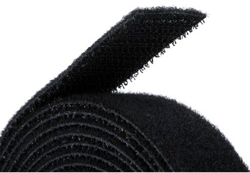 ENVISIONED Reusable Hook  Loop Strong Grip Fastener Roll 1 x 16 1 Wide 16 Feet Long  Black