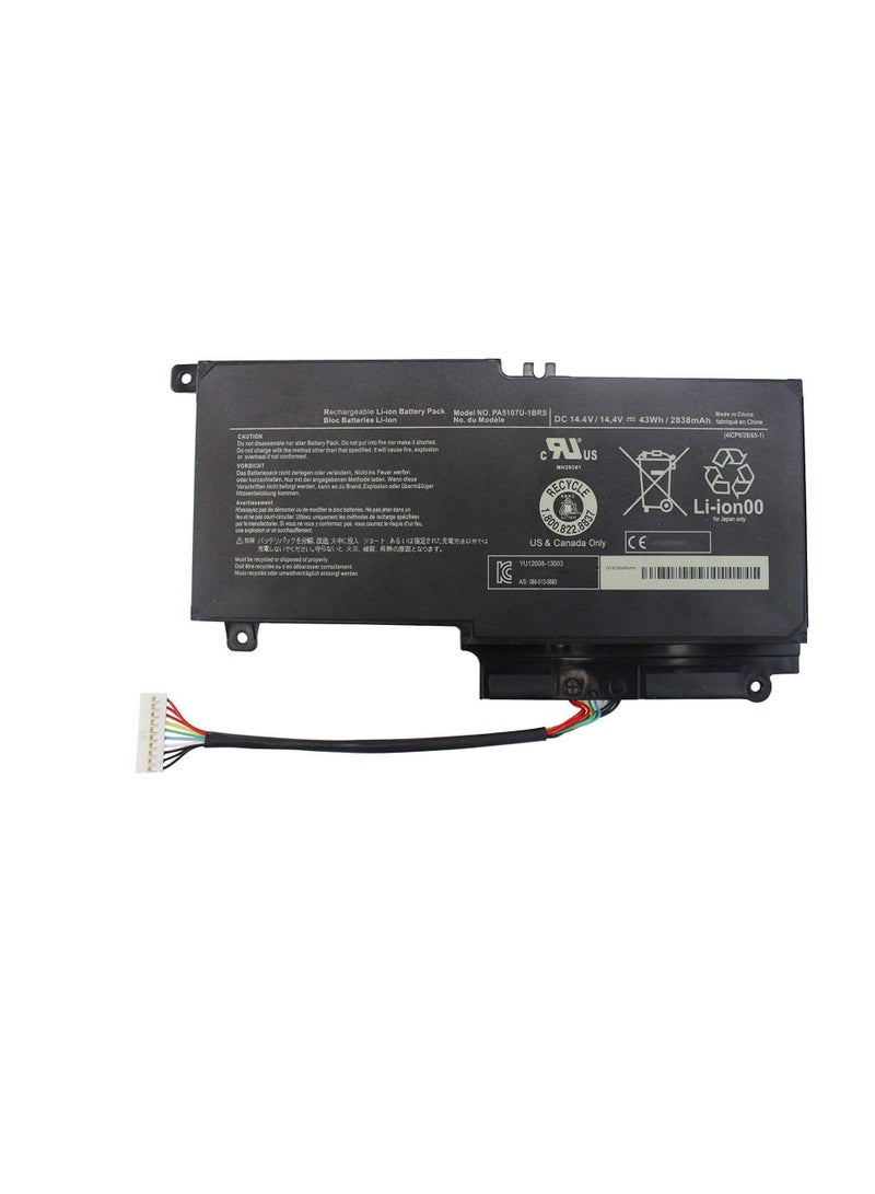 Terabyte PA5107U-1BRS P000573240 Replacement Battery for Toshiba L45D L50 L55 P55 L55t P50 Series Laptop P55-A5312 P55-A5200 P55T-A5116 S50D-A L50-A S50T-A116 S55-A5275 S55-A5236 L55T-A5290 (14.4V 43Wh) - Image 1