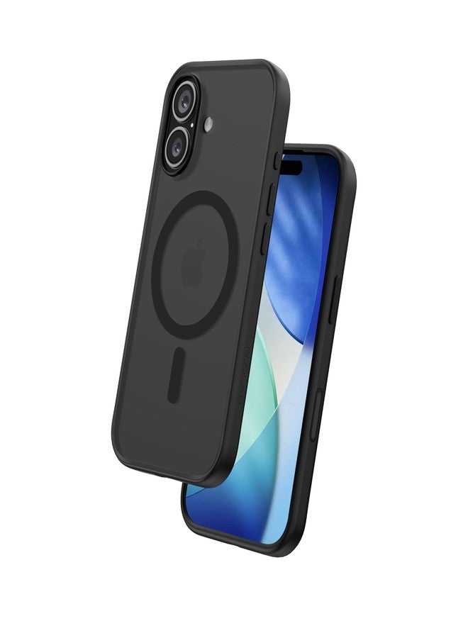 FLOLAB Surtect Tri-Fusion Magnetic for iPhone 17 Case Protective Slim Design Magsafe Compatible Military Grade - Full Black Matte Translucent - Image 1