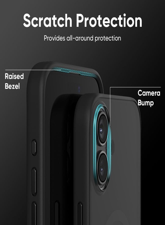 FLOLAB Surtect Tri-Fusion Magnetic for iPhone 17 Case Protective Slim Design Magsafe Compatible Military Grade - Full Black Matte Translucent - Image 5