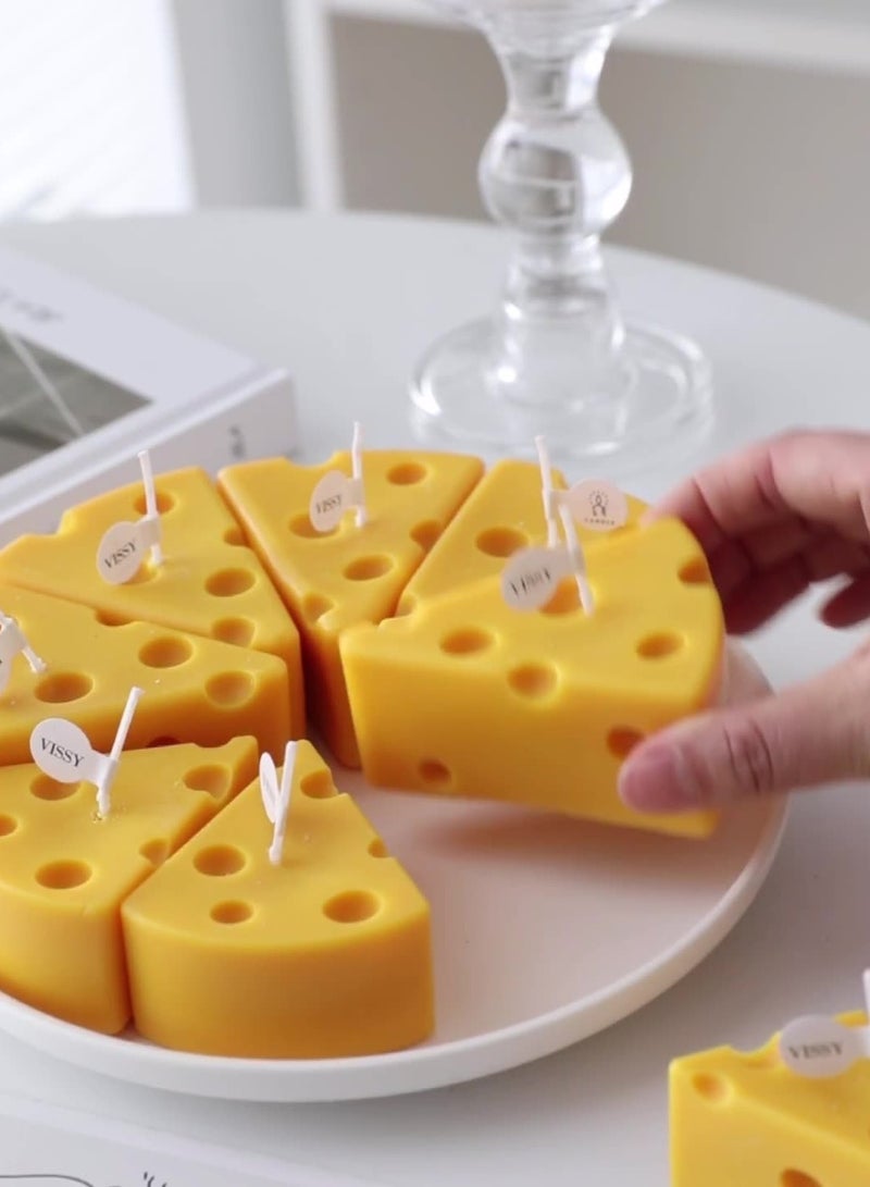 فيانسر شموع مصنوعة يدويًا على شكل جبن معطّرة للمنزل تدوم 10 ساعات عطر علاج عطري هدية شمع صويا طبيعي لتخفيف التوتر فاخرة للزفاف للحمام عيد ميلاد يوغا ذكرى سنوية - Image 2