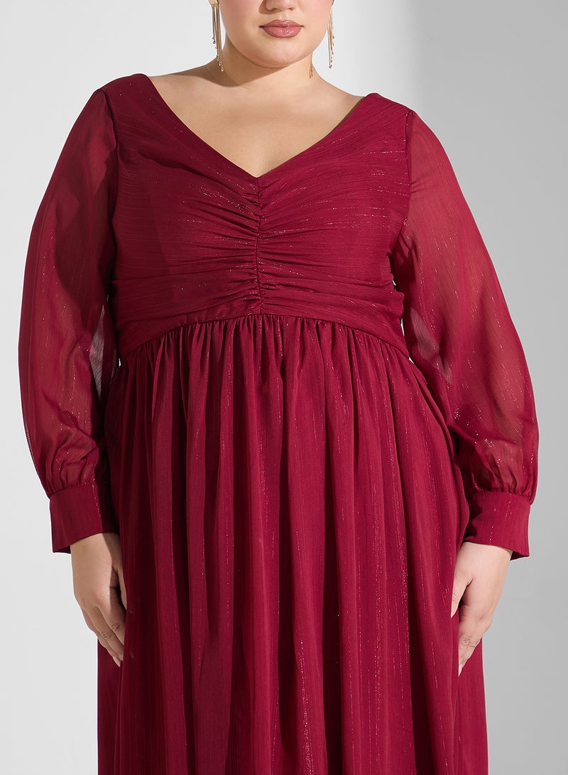 Khizana Shirred Chiffon Dress - Image 3