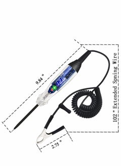 Y&D Premium LED Bulb Automotive Circuit Tester, 4-60V Test Light with 102 Inch PU Extended Spring Wire, Sharp Hard Steel Probe Vehicle Circuits Low DC Voltage Tester  - Image 5