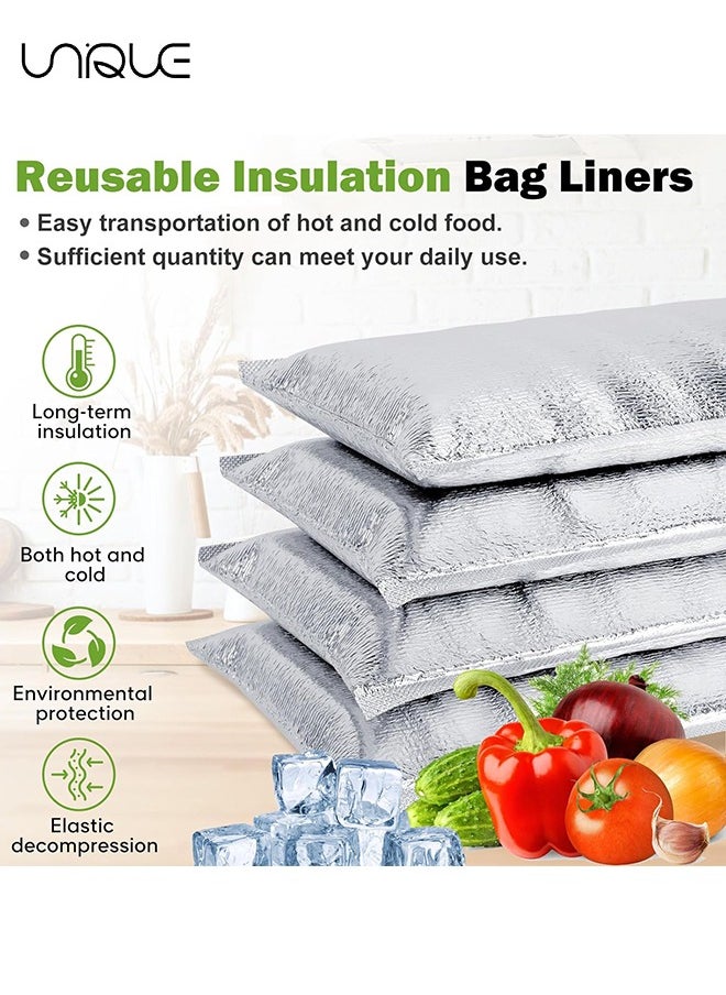 Reusable Insulation Bags Thermal Box Liners Metalized Box Liners Lunch Food Box Shopping Bag Shipping Bags Insulation Lining Waterproof Insulation Package (20 Pack,20*25cm)