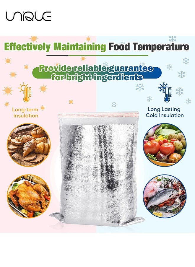 Reusable Insulation Bags Thermal Box Liners Metalized Box Liners Lunch Food Box Shopping Bag Shipping Bags Insulation Lining Waterproof Insulation Package (20 Pack,20*25cm)