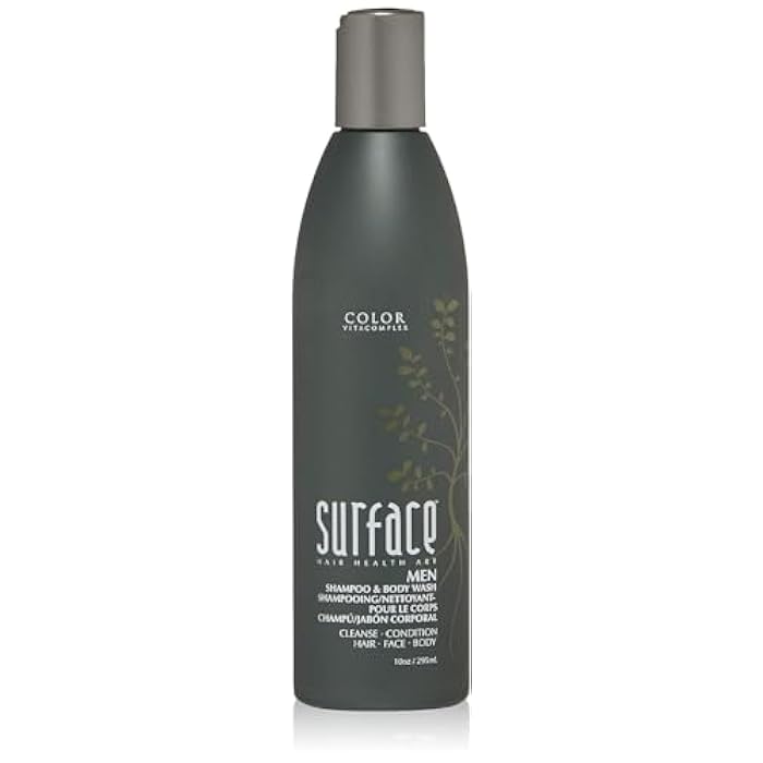 SURFACE Hair - Men Shampoo and Body Wash – Deep Cleanses and Exfoliates with Amaranth Protein and Bamboo for Stronger Hair and Skin - 10 fl oz - Image 1