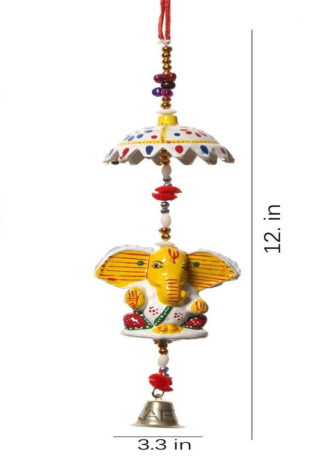 Dreamkraft Handmade Big Bell Ganesh Door Hangings for Wall Home Decoration(Multicolor) - Image 4